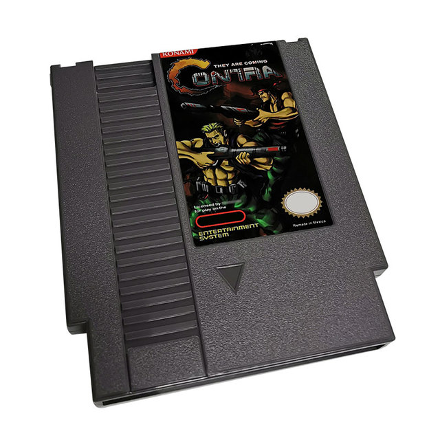 Contra único cartão nes cartões de memória do jogo 8 bit 72 pinos multi  cartucho de jogo para nes